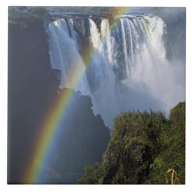Afrika, Zimbabwe, Victoria Falls Kakelplatta (Framsidan)