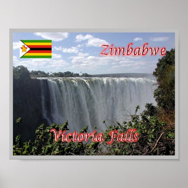 Afrika - Zimbabwe - Victoria Falls Poster (Framsidan)