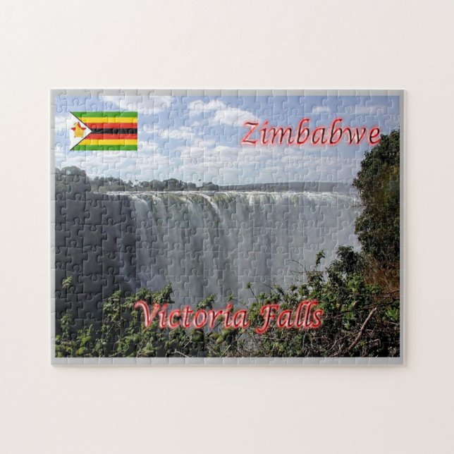 Afrika - Zimbabwe - Victoria Falls Pussel (Horisontell)