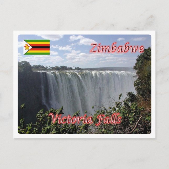 Afrika - Zimbabwe - Victoria Falls Vykort (Framsida)