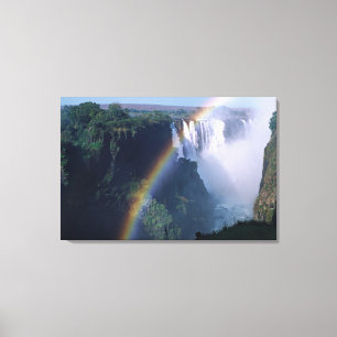 Afrika, Zimbabwe. Victoriafallen Canvastryck