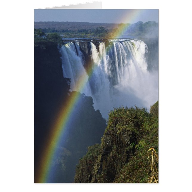 Afrika, Zimbabwe, Victoriafallen Hälsningskort (Framsidan)