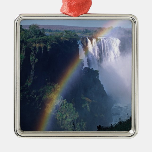 Afrika, Zimbabwe. Victoriafallen Julgransprydnad Metall (Framsidan)