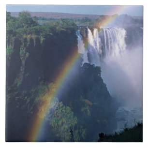 Afrika, Zimbabwe. Victoriafallen Kakelplatta