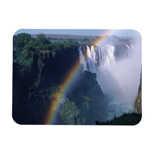 Afrika, Zimbabwe. Victoriafallen Magnet (Horisontell)