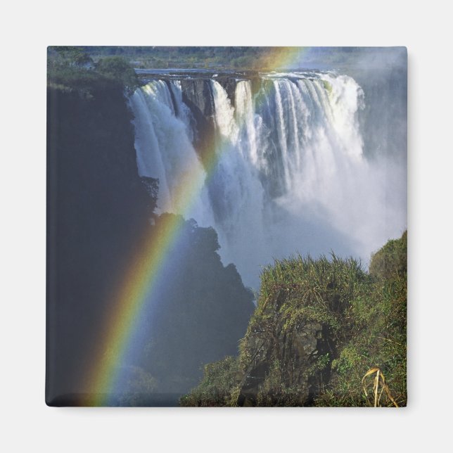 Afrika, Zimbabwe, Victoriafallen Magnet (Framsidan)