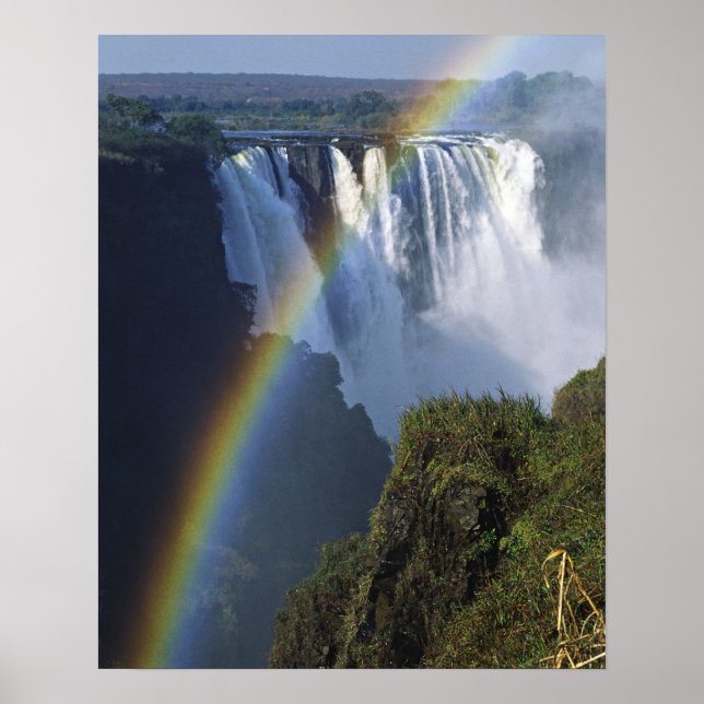 Afrika, Zimbabwe, Victoriafallen Poster (Framsidan)