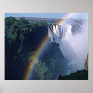 Afrika, Zimbabwe. Victoriafallen Poster