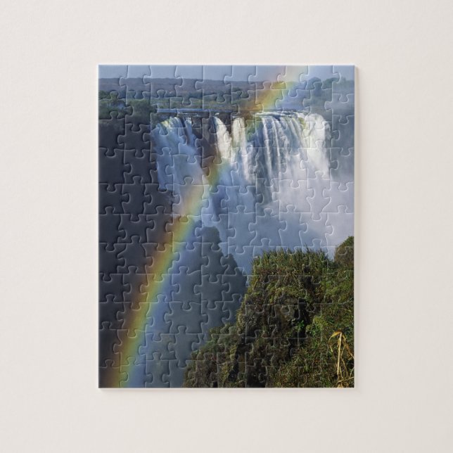 Afrika, Zimbabwe, Victoriafallen Pussel (Vertikal)