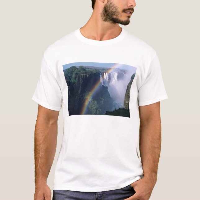 Afrika, Zimbabwe. Victoriafallen T Shirt (Framsida)
