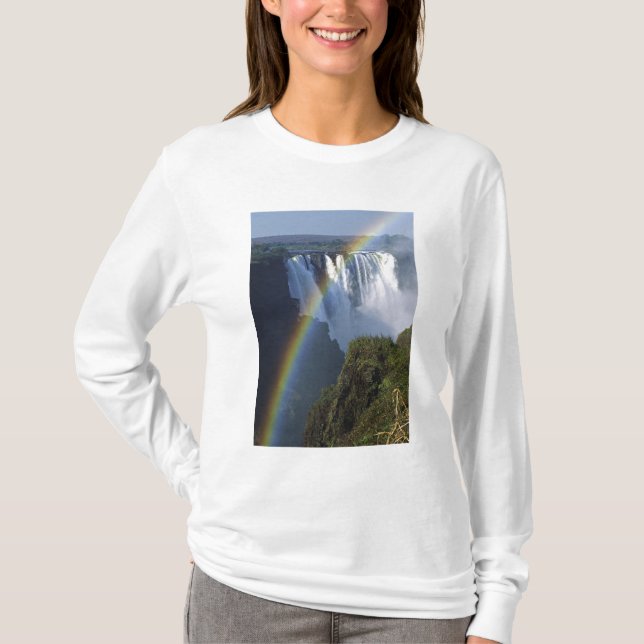 Afrika, Zimbabwe, Victoriafallen Tee Shirt (Framsida)