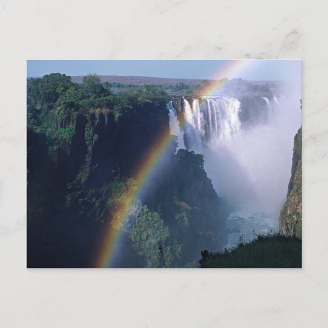 Afrika, Zimbabwe. Victoriafallen Vykort (Framsida)