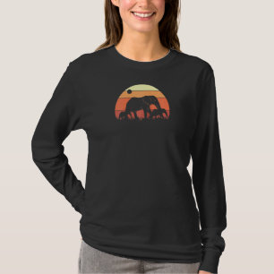 Afrika Zoo Keeper Animal Family Kids Retro Elephan T Shirt