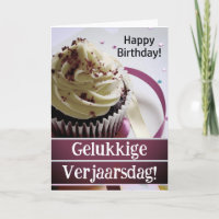 Afrikaans födelsedagskort: gelukkige verjaarsdag