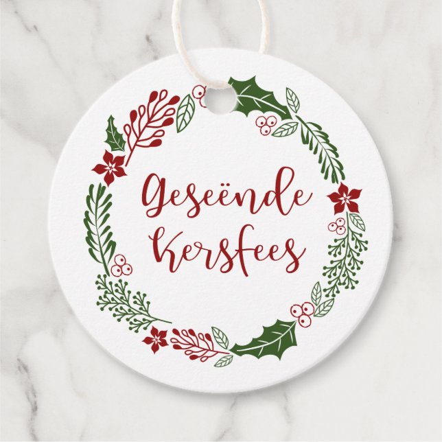 Afrikaans God jul, Anpassningsbar Gåvor Etiketter (Framsida)