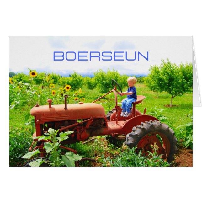 #AfrikaansIsLekker - Boerseun Hälsningskort (Framsidan Horizontal)