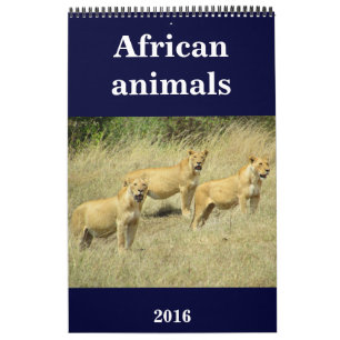 afrikadjur 2016 kalender