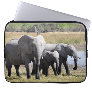 Afrikaelefantflockar Laptop Fodral