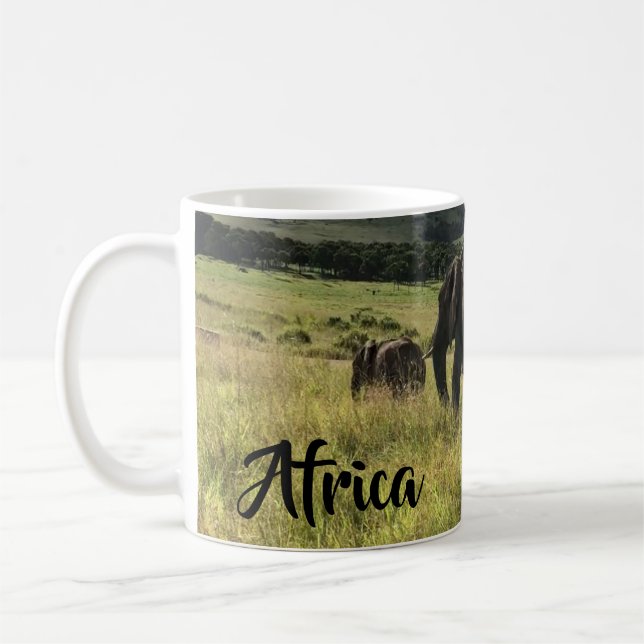 AfrikaelefantKenya Masai Mara Kaffemugg (Vänster)