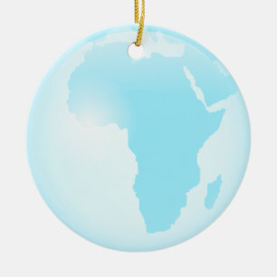 Afrikaexponeringsglasjordklot Julgransprydnad Keramik