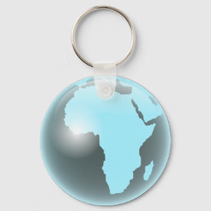 Afrikaexponeringsglasjordklot Nyckelring