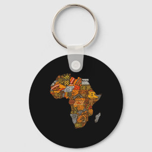Afrikakarta Kente Juneteenth afroamerikansk svart Nyckelring