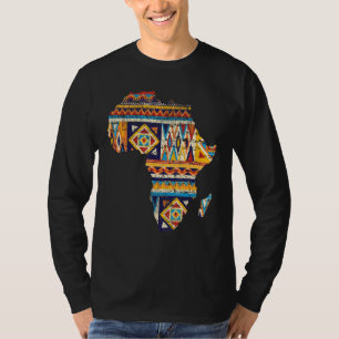 Afrikakarta Kente-tyg Kwanzaa Män Kvinnor Afrikans T Shirt