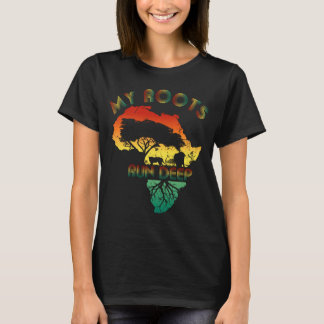 Afrikakarta Svart historieträja, Mina rötter går d T Shirt