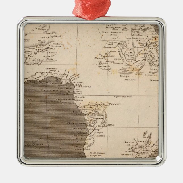 Afrikakarta vid Arrowsmith Julgransprydnad Metall (Framsidan)