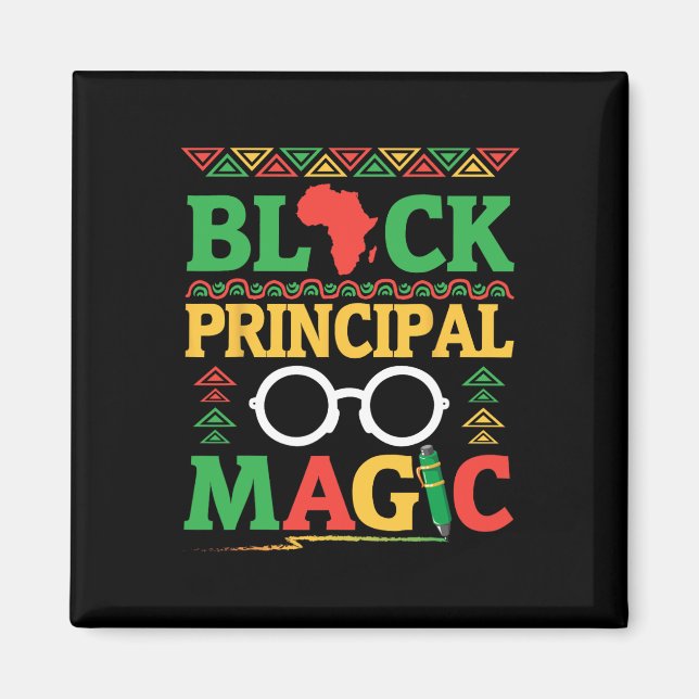 Afrikakartan Pennböcker Historiemånad Svart Princi Magnet (Framsidan)