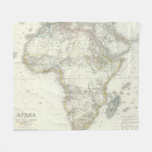 Afrikakartbokkarta Fleecefilt (Framsidan (Horisontell))