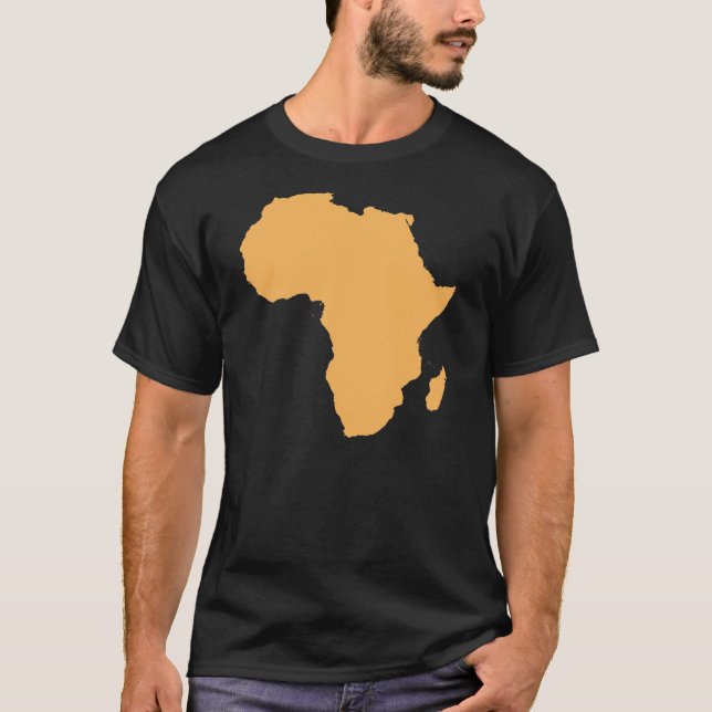 Afrikakontinenten skisserar T-tröja Tee Shirt (Framsida)
