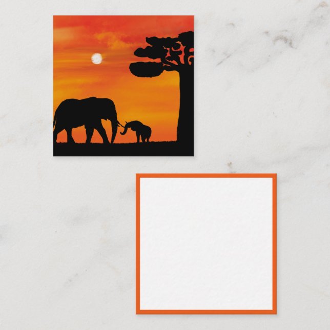 afrikan, afracan mönster,brun,elegant,natur anteckningskort (Fram/baksida)