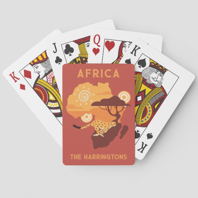 Afrikan Anpassat namn Casinokort (Baksidan)