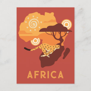 Afrikan anpassningsbar vykort