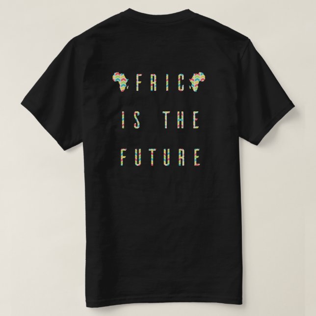 Afrikan är det framtida (färg) tee shirt (Design baksida)