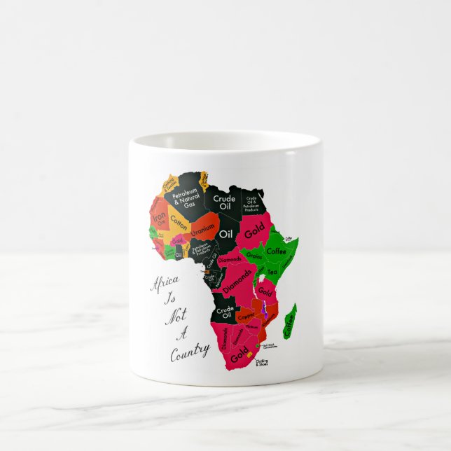 Afrikan är inte ett land kaffemugg (Center)