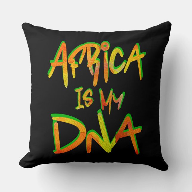Afrikan är Min DNA Kudde (Framsida)