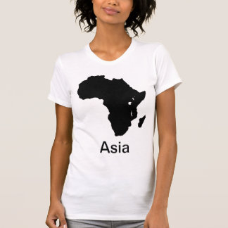 Afrikan återhållsamma Asien - gör roligt T-shirt