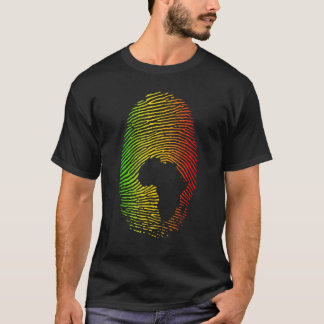 Afrikan finns i mitt DNA-fingeravtryck African Roo T Shirt