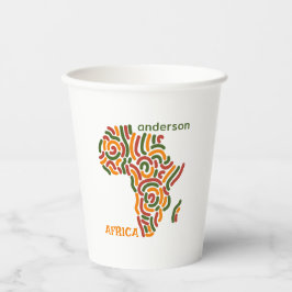 Afrikan Flagga Karta i den moderna namnpanelen