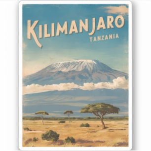 Afrikan Kilimanjaro Vintage resor Klistermärken