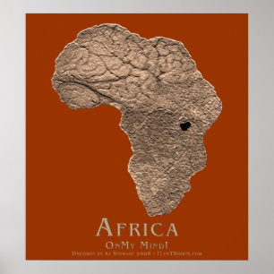 Afrikan på mitt varar besvärad poster