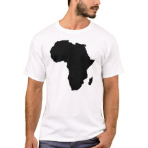 Afrikan skisserar bomullsmanar reser T-tröja