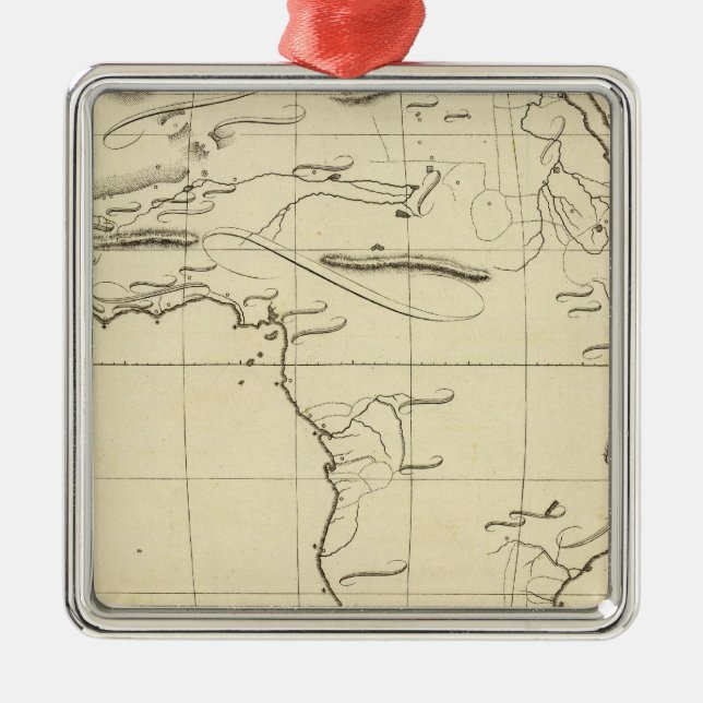 Afrikan skisserar julgransprydnad metall (Framsidan)