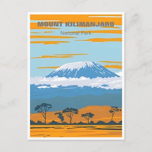 Afrikan vintage resor Kilimanjaro Tanzania  Vykort (Framsida)
