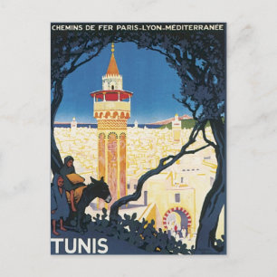 Afrikan vintage Tunis Vykort