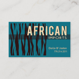 Afrikanen importerar I - den Afrocentric afrikansk Visitkort