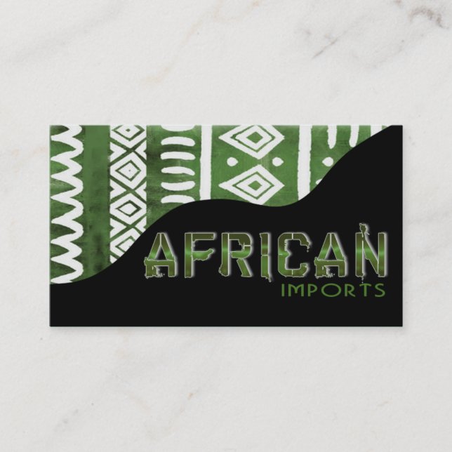 Afrikanen importerar II - Afrocentric den Visitkort (Framsida)