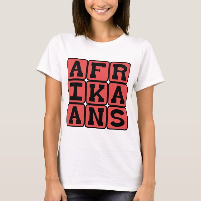 Afrikaner, syd-Afrikans språk Tee Shirt (Framsida)